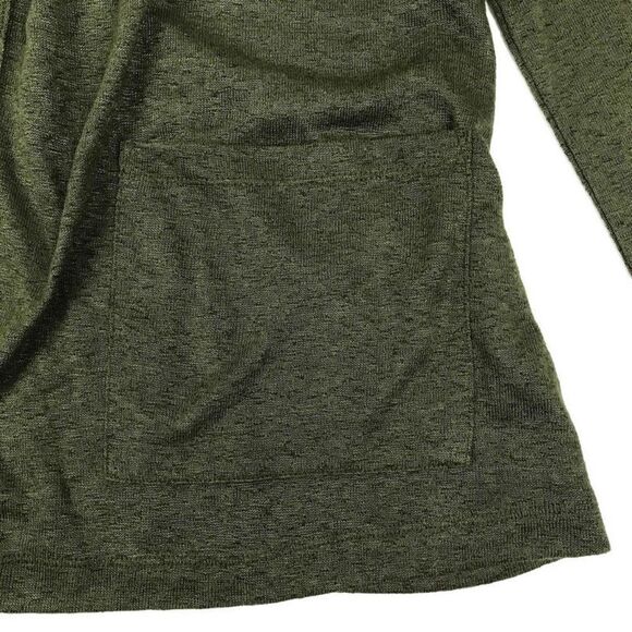 NEW Bobeau Cardigan Women's Small Petite Open Front Green Pockets Holiday - Picture 3 of 8
